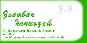 zsombor hanuszek business card